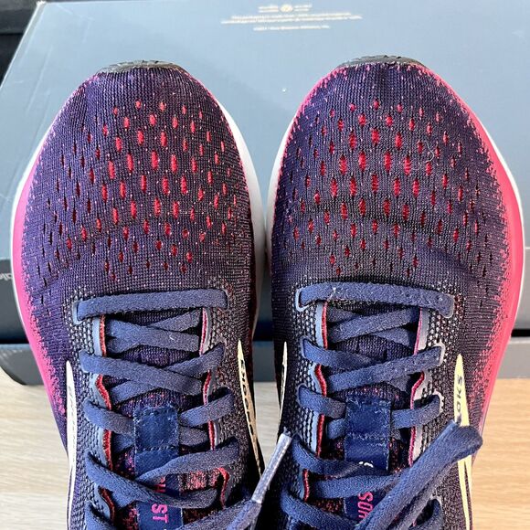 Brooks Ghost 16 Peacoat Apricot Blue Running Shoes 1204071B422 Women's Size 9 - Picture 8 of 12